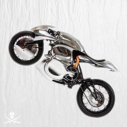 Chrome Custom Future Bike Wheelie